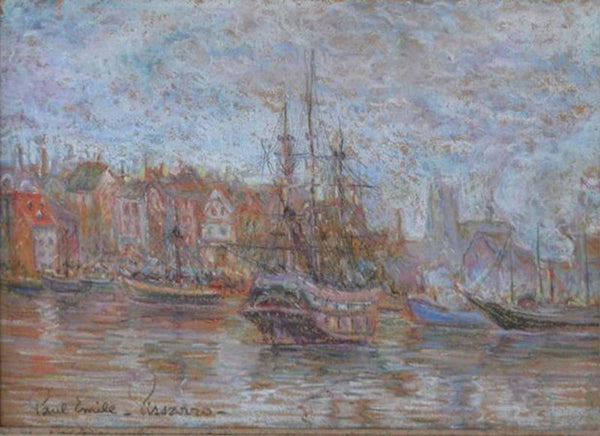 Boats in the Harbor by Paul-Emile Pissaro