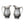 Load image into Gallery viewer, Pair of Silver Pitchers in the Style of Georg Jensen
