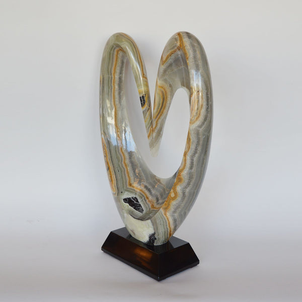 Onyx Heart Sculpture