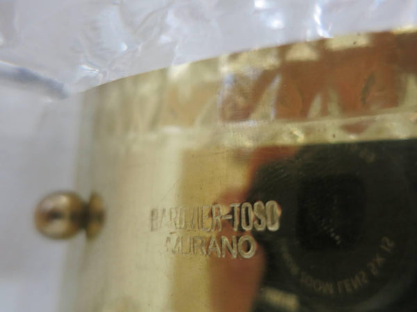 Six Vintage Sconces w/ Murano Glass & Original Mark Designed by Barovier e Toso