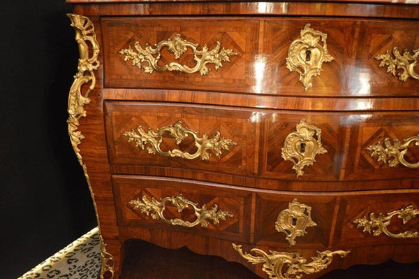 French Parquetry Commode with Ormolu