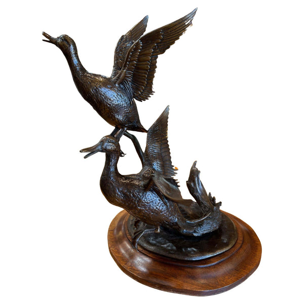 Bronze Duck Statue by Western Artist James Regimbal. 1986, #1/48