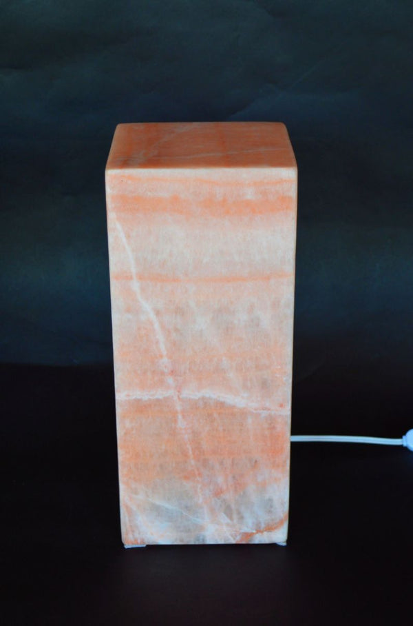 Pair of Pink Modern Onyx Lamps. USA, 21st Century