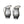 Load image into Gallery viewer, Pair of Silver Pitchers in the Style of Georg Jensen
