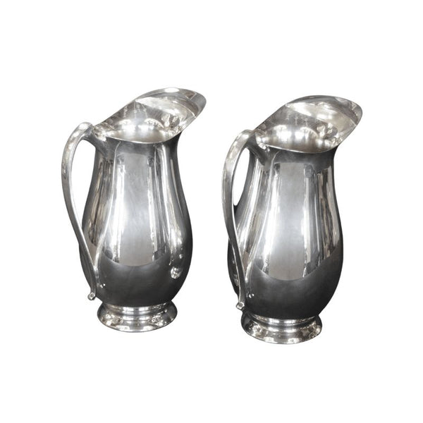 Pair of Silver Pitchers in the Style of Georg Jensen