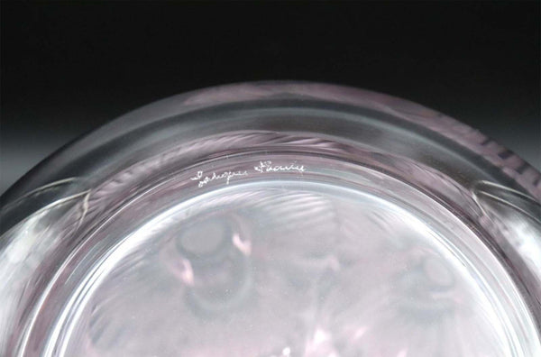 Lalique "Atossa" Lavender Flower Crystal Vase