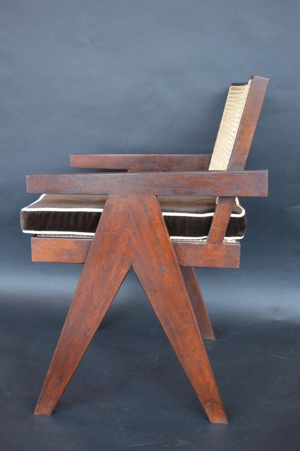 Pair of Teak Chairs in the Style of Pierre Jeanneret