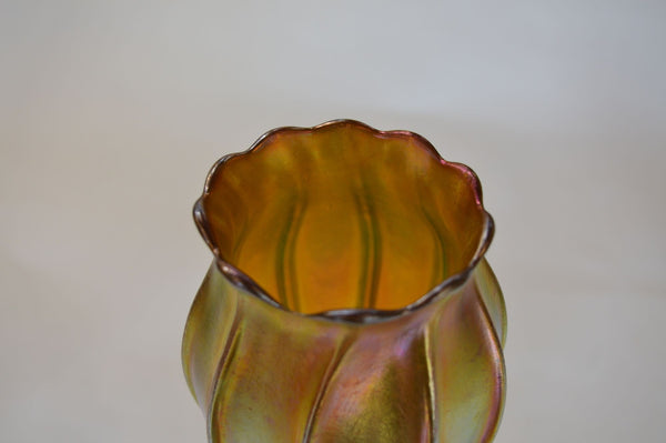 Tiffany Favrile Flora Form Tulip Vase, Signed