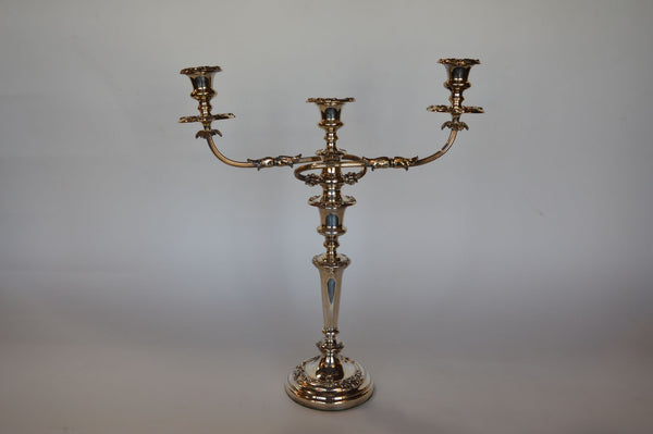 Pair of Twisted Silver Candelabras