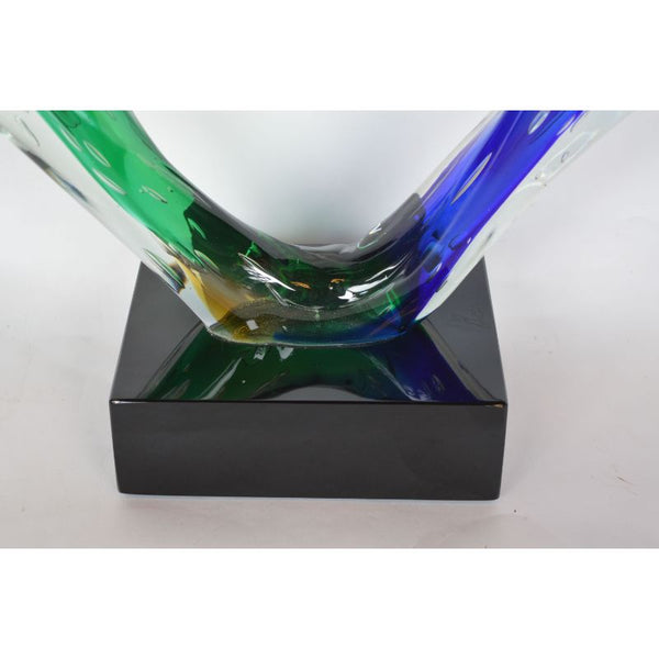 Colorful Italian Murano Tall Glass Sculptures