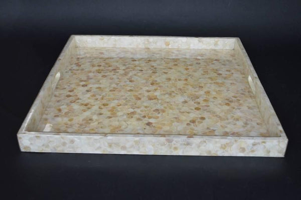 Pair of Honey Mother of Pearl Trays