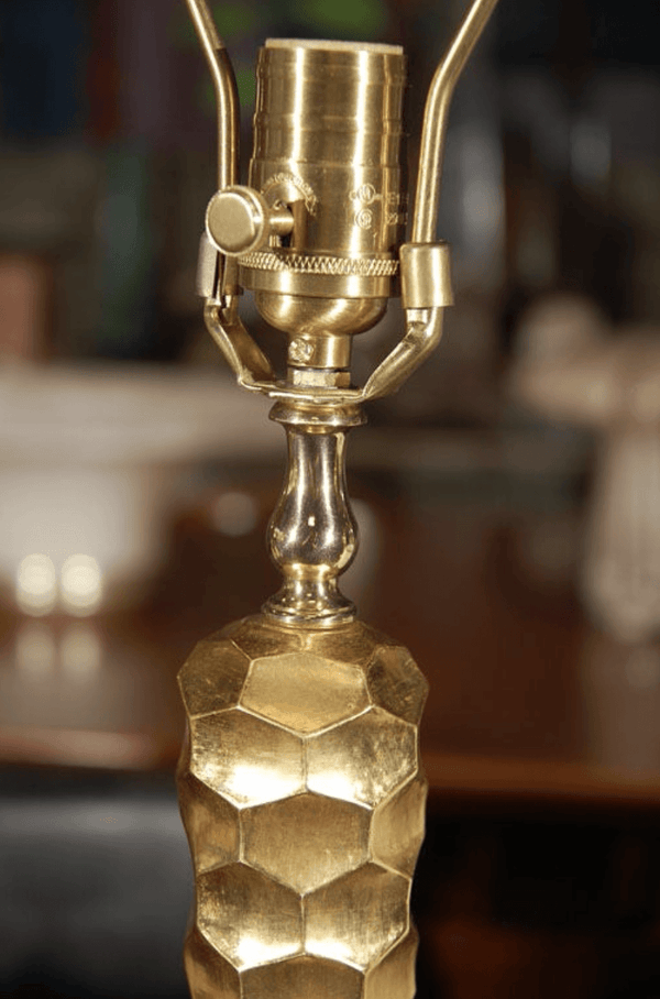 Pair of Gold Leaf Florence Table Lamps by Bryan Cox