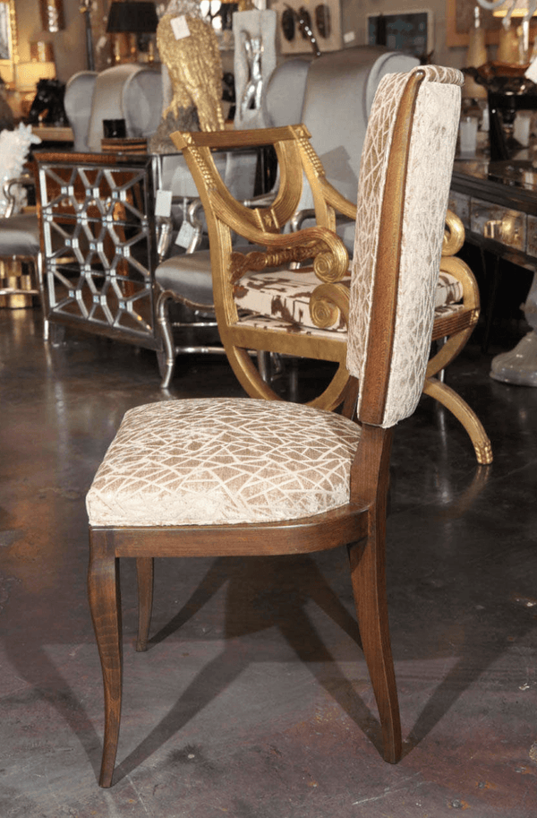 Expressive Set of Eight French Art Deco Chairs