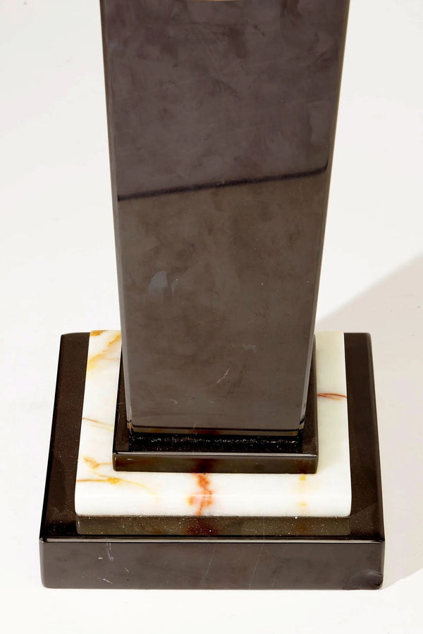 Pair of Art Deco Onyx Pedestals Attributed to Demetre Chiparus
