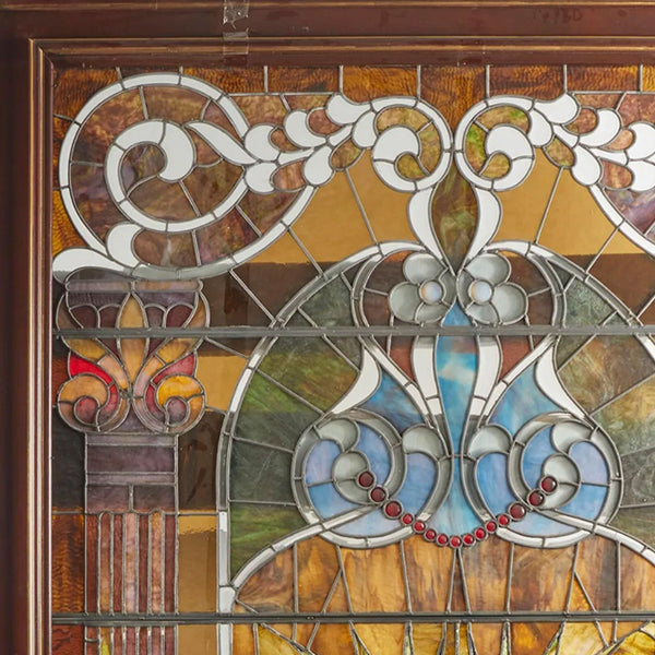Massive American Victorian Leaded Glass Window by John LaFarge