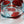 Load image into Gallery viewer, Murano Red and Blue Button Vase by Camozzo
