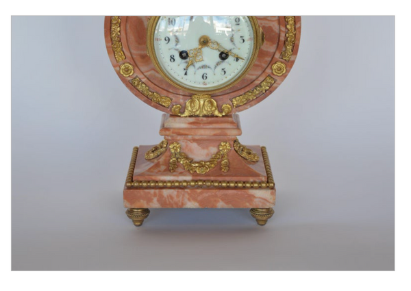 French 19th Century Louis XVI Style Mantel Clock Signed by J Marti
