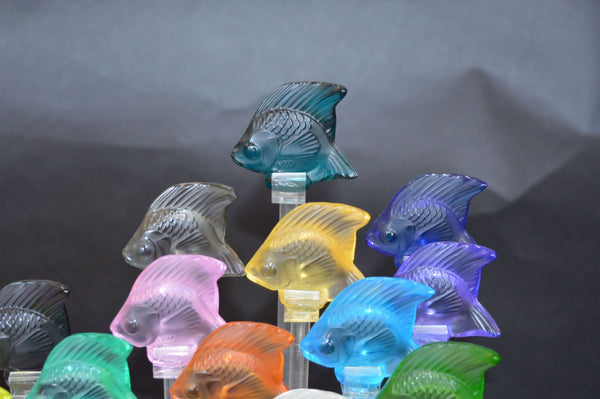 Colorful Lalique Aquarium Sculpture