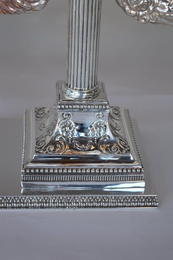 Bronze Silver Plated English Vanity Mirror