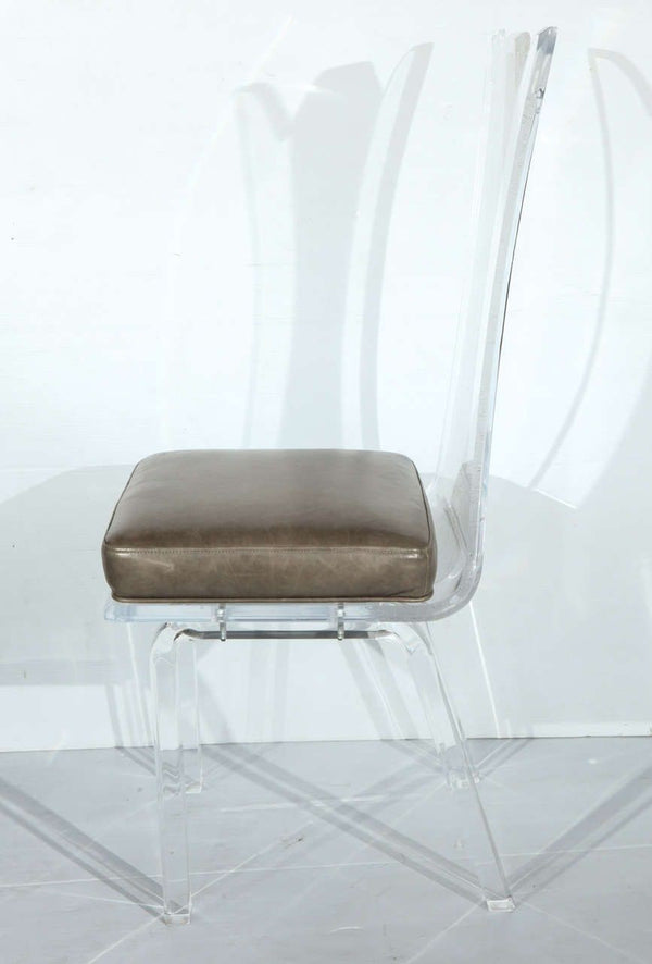 Fantastic Set of Six Lucite Chairs