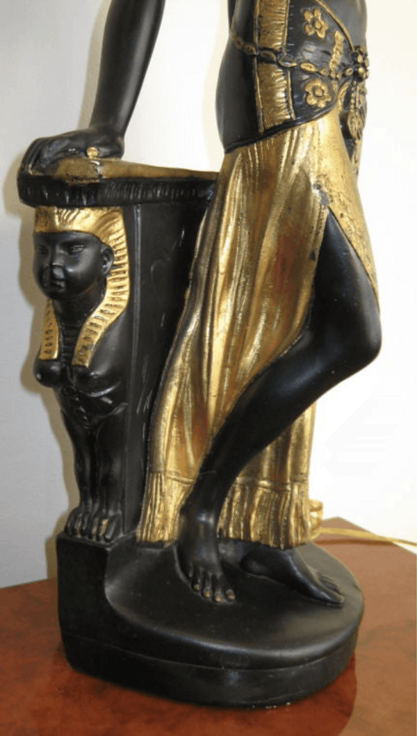 Wonderful Ceramic Table Lamp of an Egyptian Female