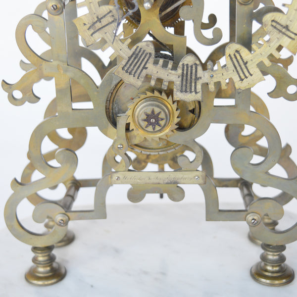 Antique Skeleton Clock, France, circa 1900