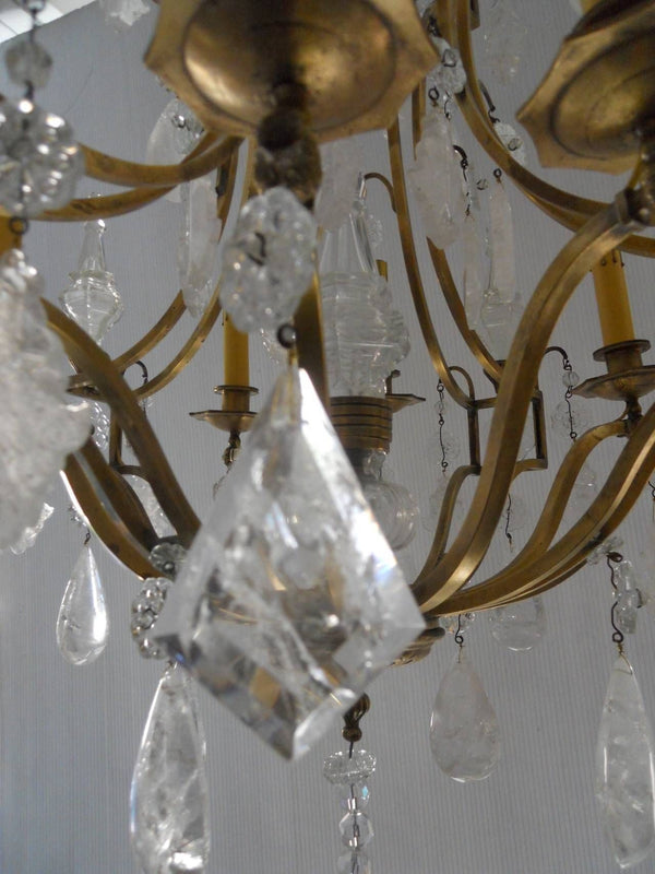 Beautiful French Rock Crystal Chandelier