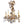 Load image into Gallery viewer, Floral Detail Brass and Crystal Chandelier
