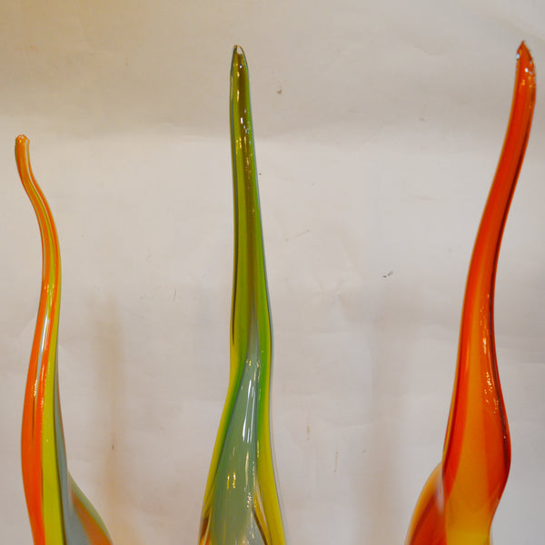 Set of three Hand blown Murano Glass Vases by Jeremy R Cline