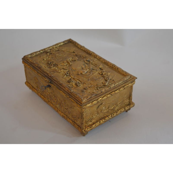 19th Century Bronze Gold-Plated Box