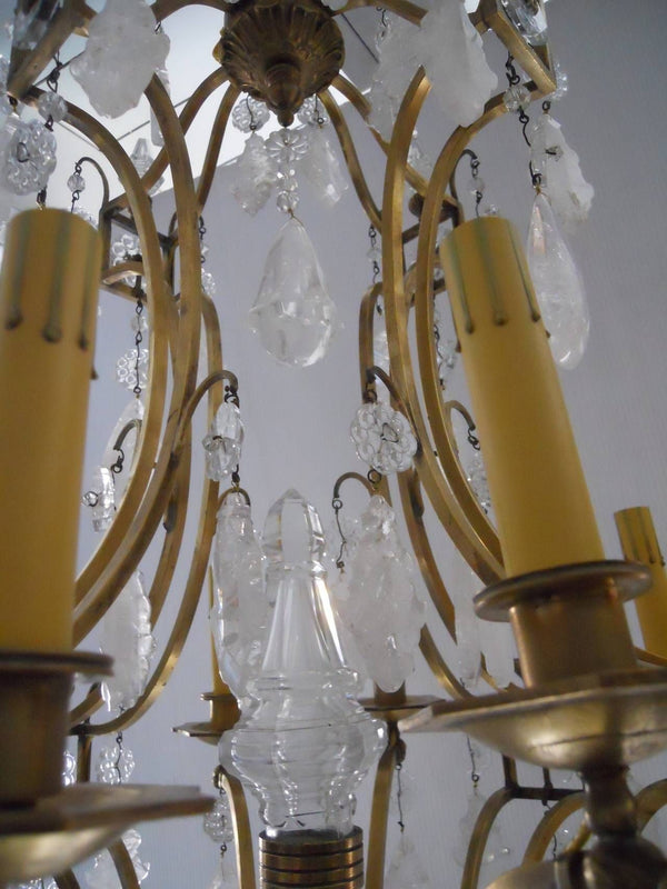 Beautiful French Rock Crystal Chandelier
