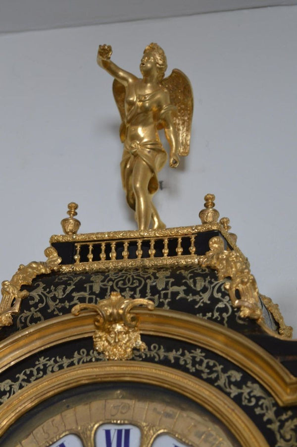 19th Century French Boulle Clock with Pedestal