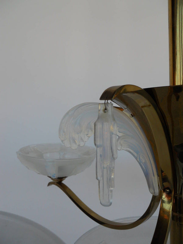 Italian Opalescent Glass Chandelier after Sabino