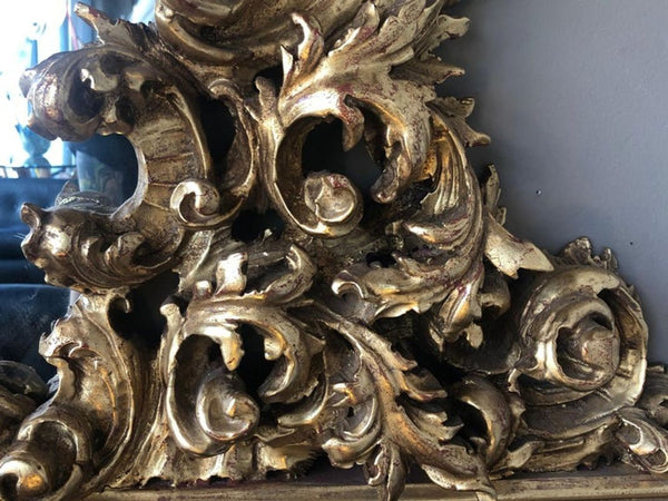 Massive Hand-Carved Giltwood Mirror