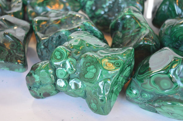 Collection of Polished Malachite Stones