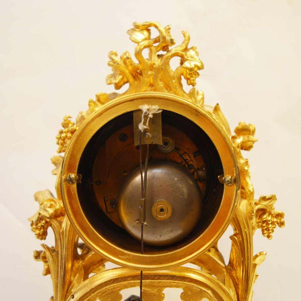 19th Century French Bronze Gold Plated Clock