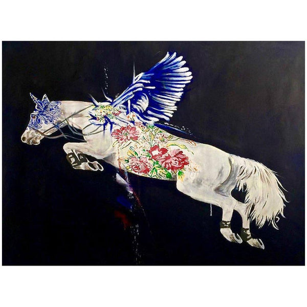 Flying Horse Oil on Canvas