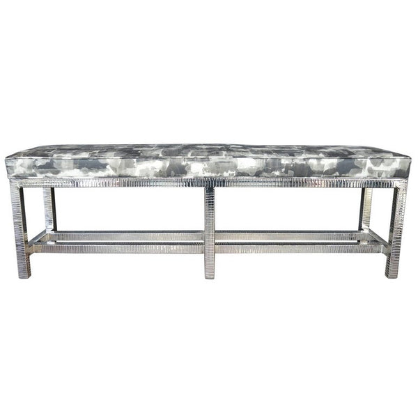 Nickel Plated Bench with Leather Seat