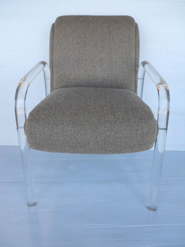 Set of Four Lucite Dining Chairs by Lion in Frost