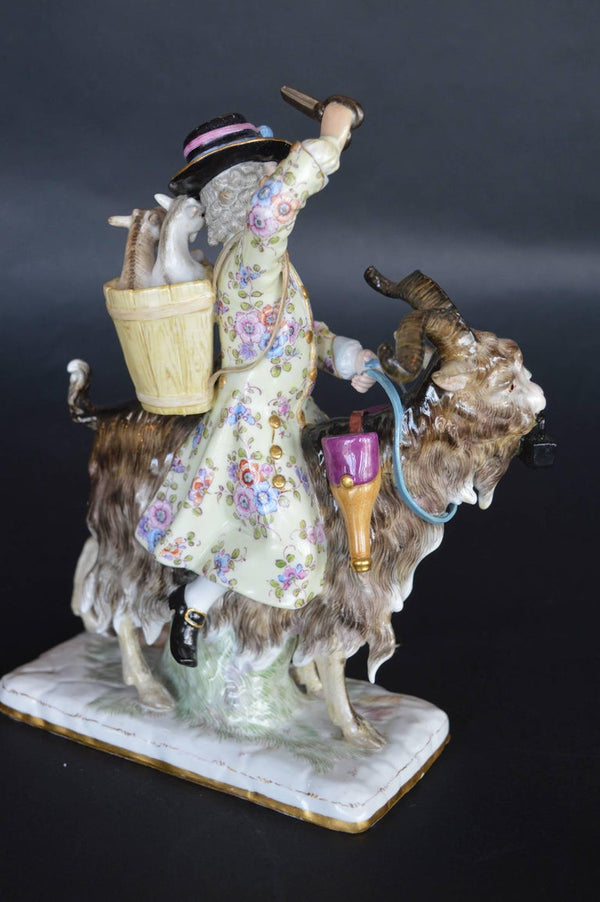 Meissen Porcelain of a Man on a Goat