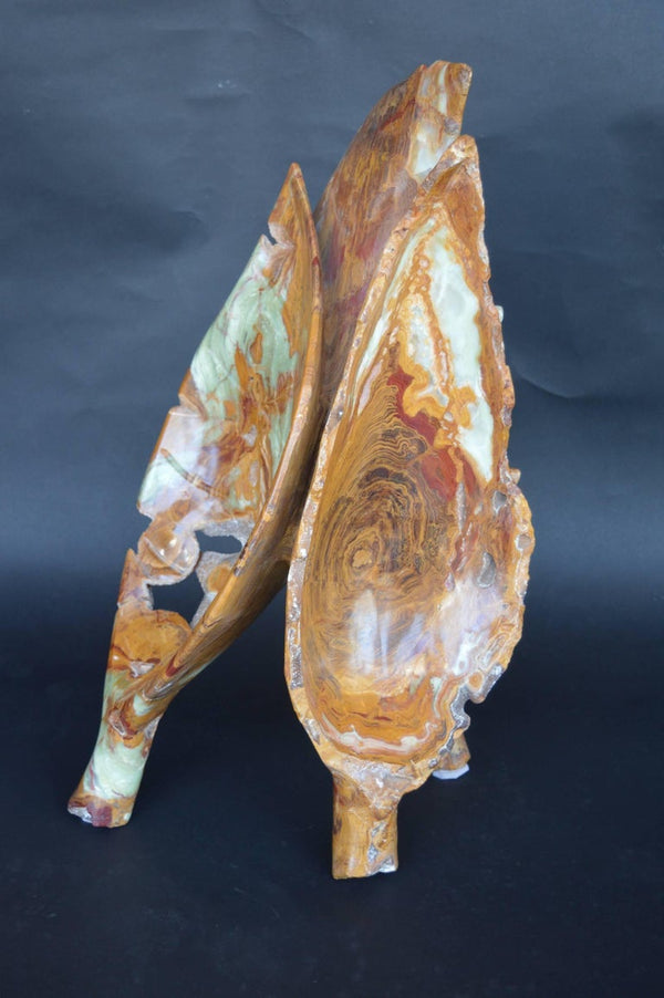 Onyx Sculpture of Leaves