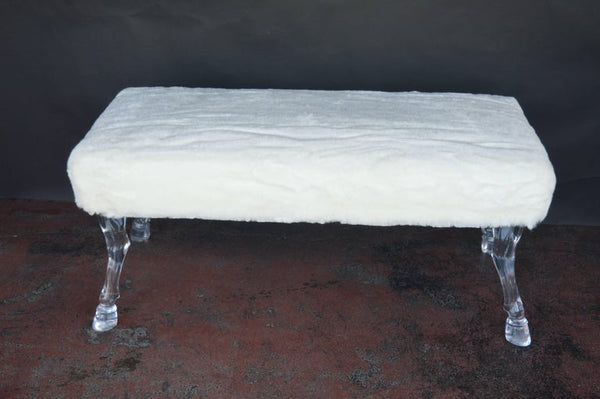Bench with Lucite Hoof Legs