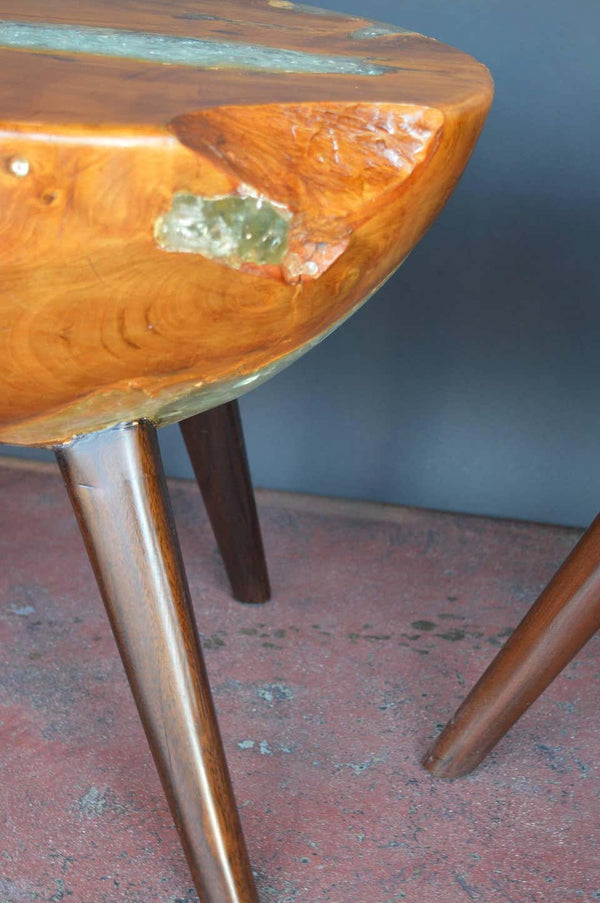 Pair of Wood and Resin Side Tables