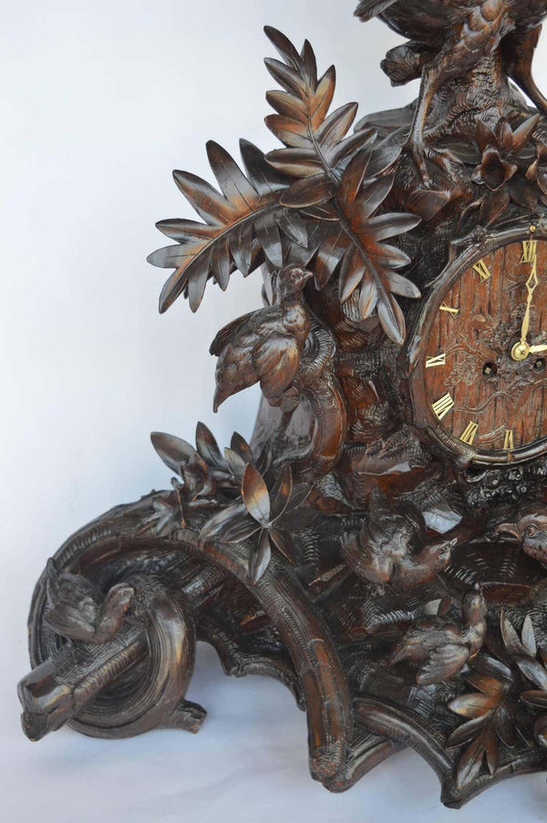 Hand-Carved Wooden Clock