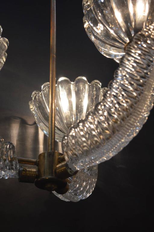 Barovier Glass Chandelier with Bells and Leaves