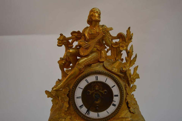 19th Century French Gilt Bronze Clock