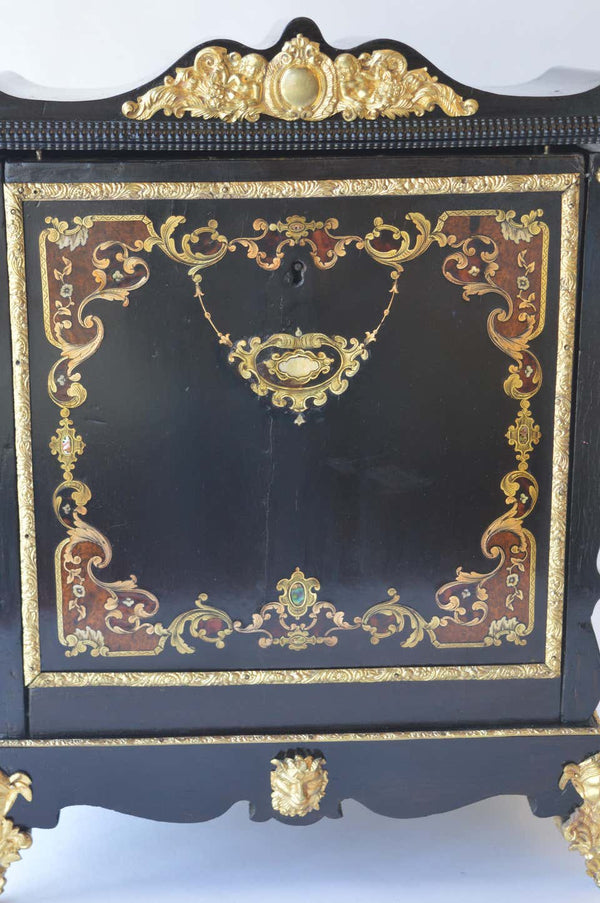 19th Century Boulle Writing Box with Inkwell