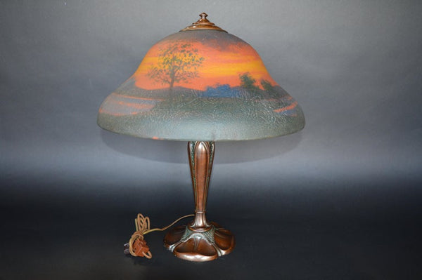 Classique Sunset Landscape Table Lamp, circa 1920