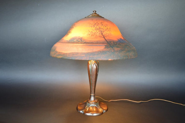 Classique Sunset Landscape Table Lamp, circa 1920