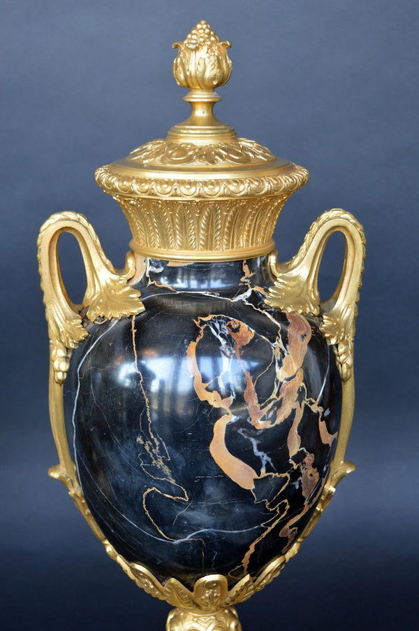 Late 19th Century Marble and Bronze Vases